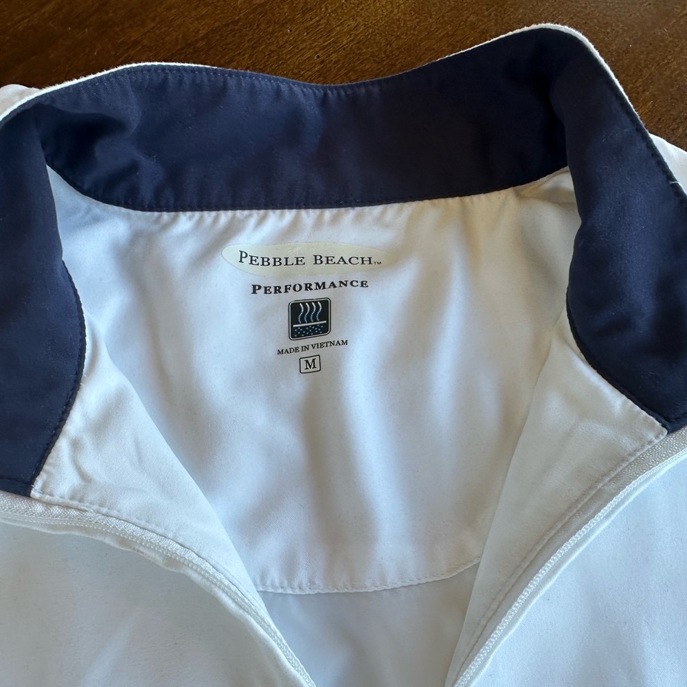 Pebble Beach Performance White Pullover Jacket Si… - image 4